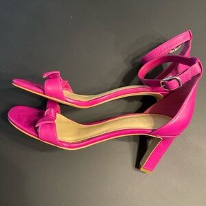 Marc Fisher Dalli Dress Sandal Size 8.5  Hot Pink Elegant Minimalist Casual Chic